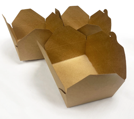 45oz Eco-friendly Kraft Foldable Paper Box- 200/Pack