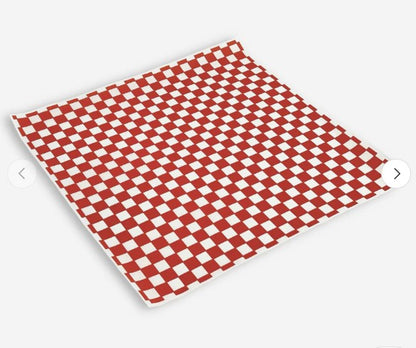 12x12" Red And White Checkered Liner Paper - 2000 Pcs
